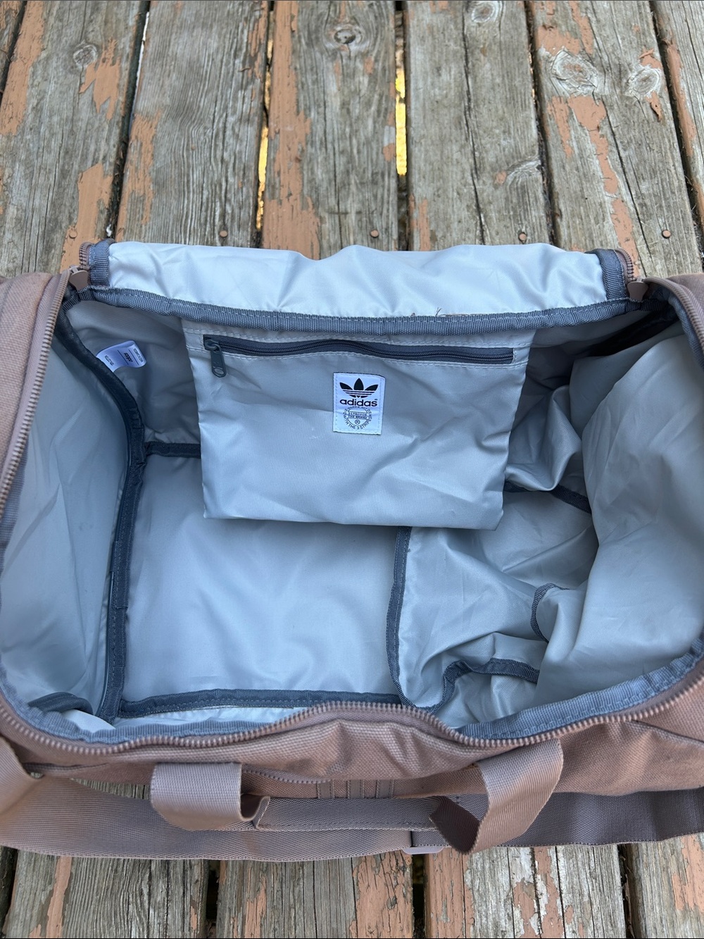 adidas Mauve Travel Duffel Bag with Striped Detail - Picture 3 of 3